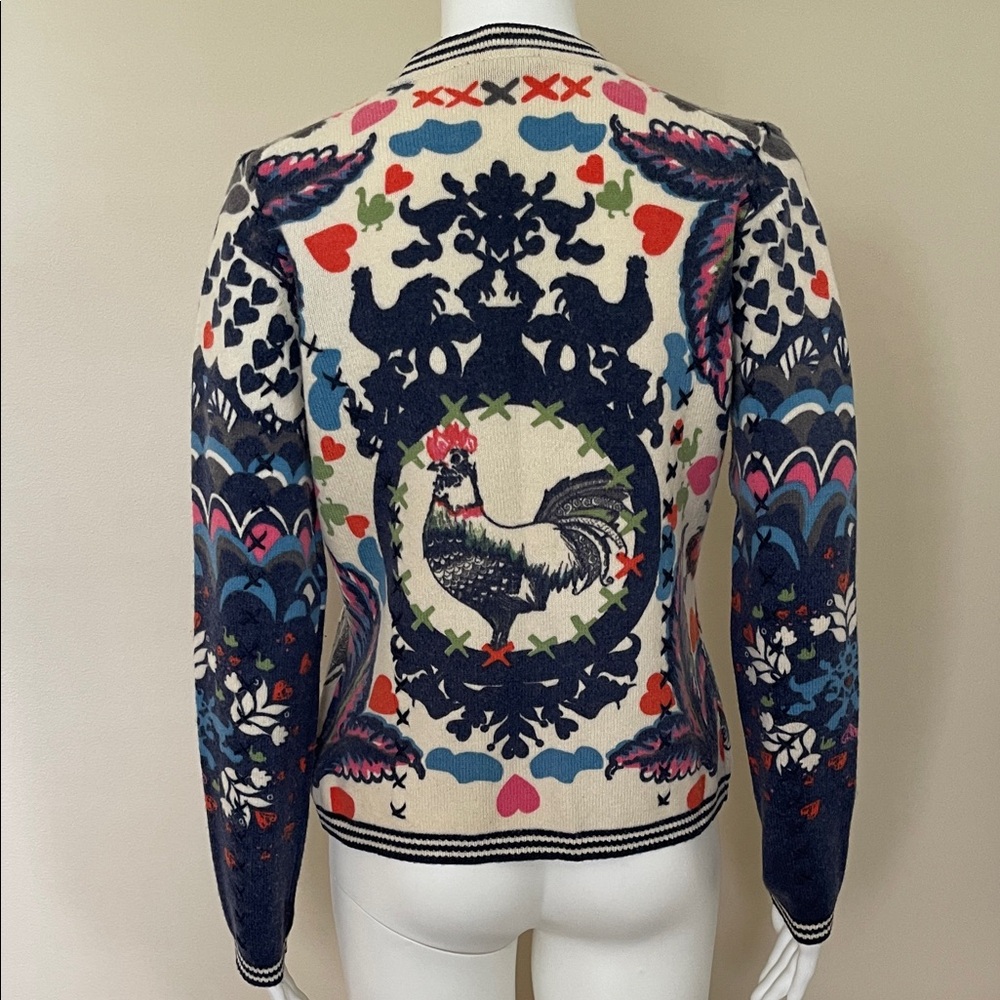 Oilily Cream and Blue Patterned Cardigan - Picture 9 of 13